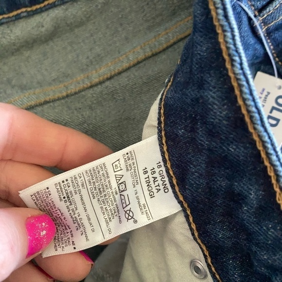 Only be 18 tall, high rise curvy OG straight button fly new with tags - Picture 6 of 8